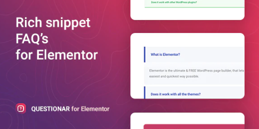 Questionar – FAQ Accordions for Elementor
