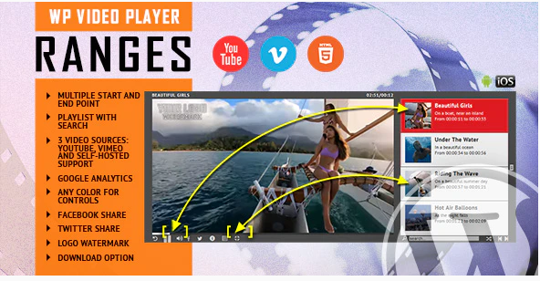 RANGES - Video Player With Multiple Start and End Points - WordPress Plugin