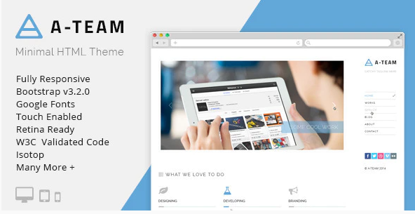 A-TEAM: Minimal & Responsive HTML5 Blog Template