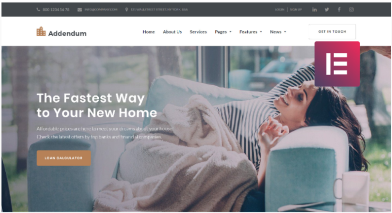 Addendum - Mortgage Company Elementor WordPress Theme
