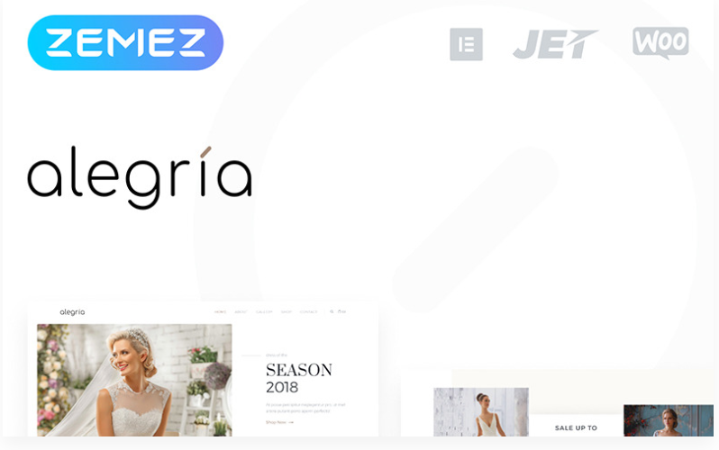 Alegria - Wedding Salon Elementor WooCommerce Theme