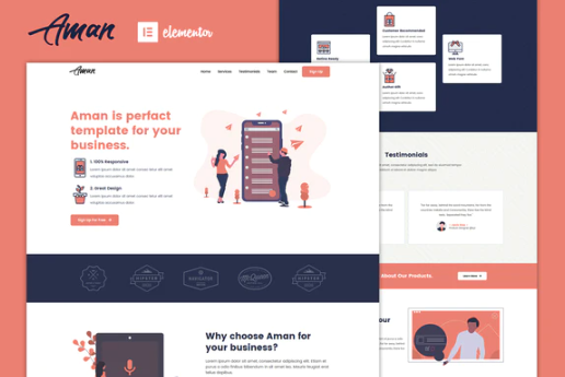 Aman — Multipurpose Elementor Template Kit — WordPress Product by ThemeForest