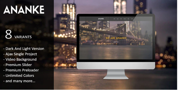 Ananke - Parallax One Page HTML Template