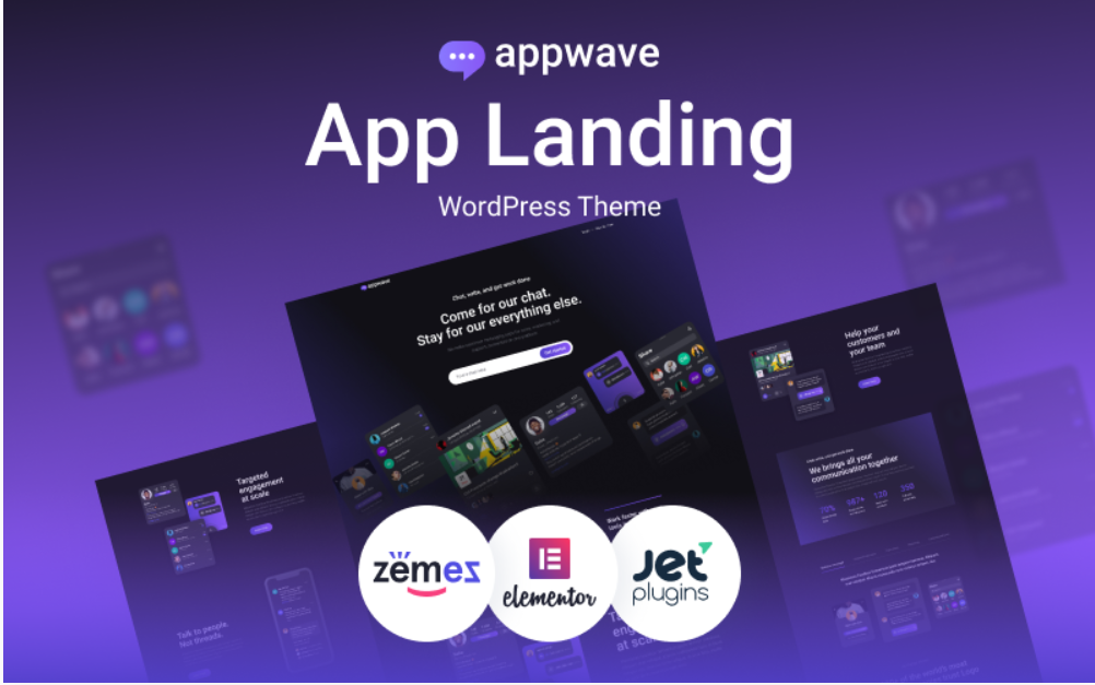 Appwave - Innovative and Stylish App Landing Page WordPress Theme