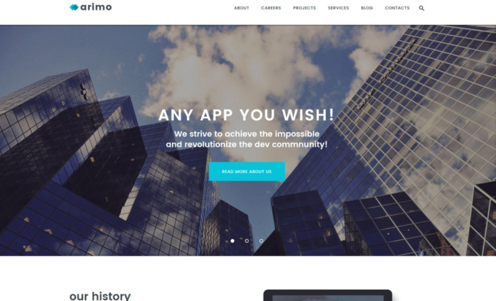 Arimo - Software and App Development WordPress Theme