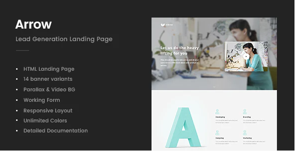 Arrow - Lead Generation Landing Page