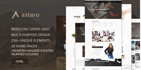 Astero | Creative MultiPurpose Component Based HTML5 Template