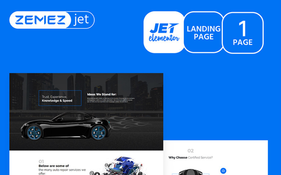 Autoluxe - Car Tuning Jet Elementor Template