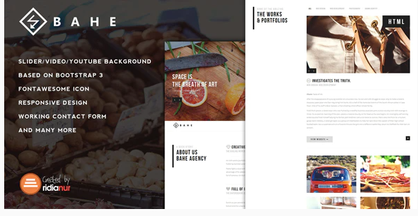 Bahe - Responsive One Page Portfolio HTML Template
