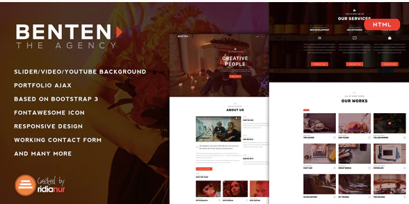 Benten - Responsive One Page Portfolio HTML Template