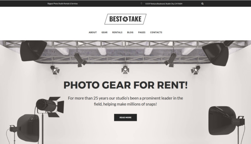 BestTake - Photo Studio Rentals & Services Responsive WordPress Theme