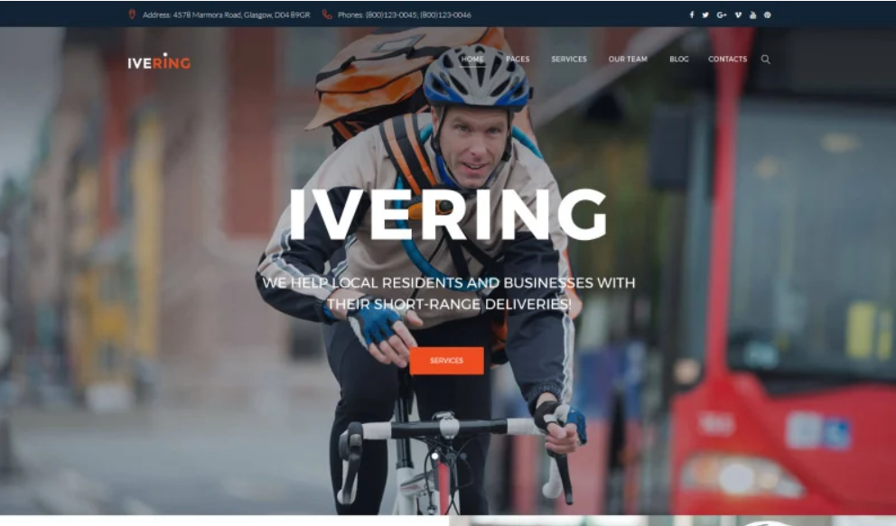 Product Image - Bike Courier & Package Delivery WordPress Theme