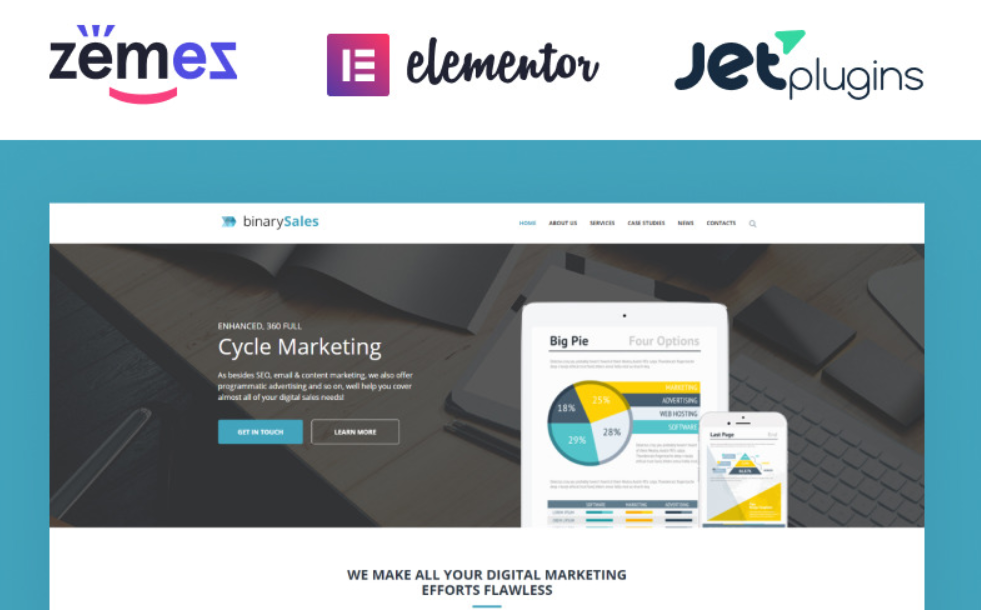 BinarySales - SEO & Digital Marketing WordPress Theme