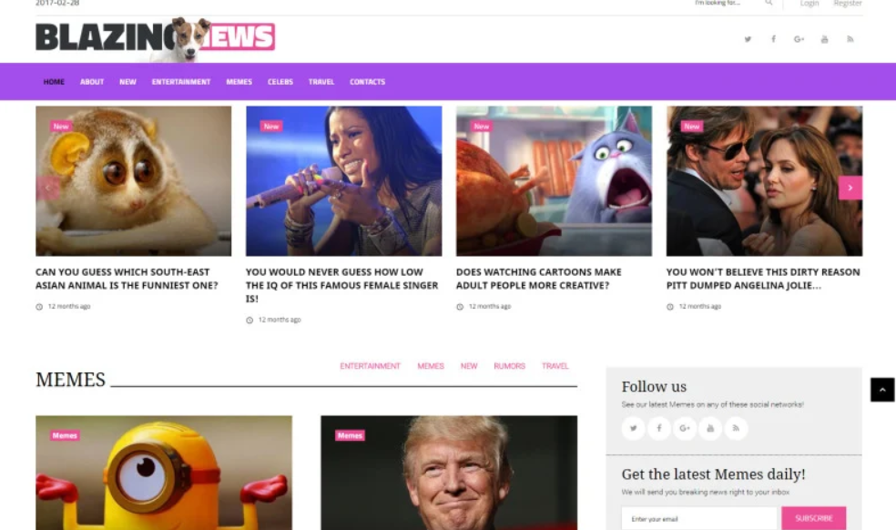 BlazingNews - News Magazine Responsive WordPress Theme