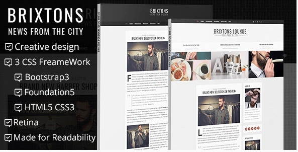 Brixton - Minimal & Personal HTML Blog Template