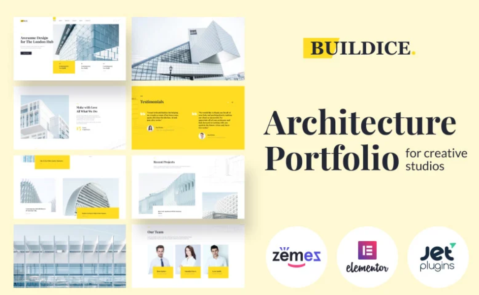 Buildice - Architecture portfolio for creative studios WordPress Theme