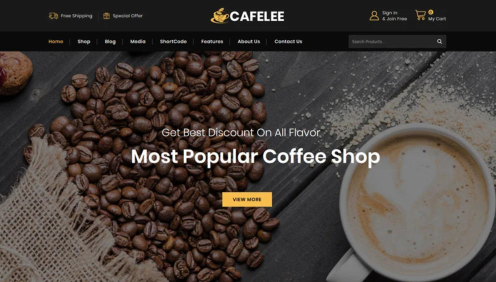 Cafelee - Food & Restaurant Store WooCommerce Theme
