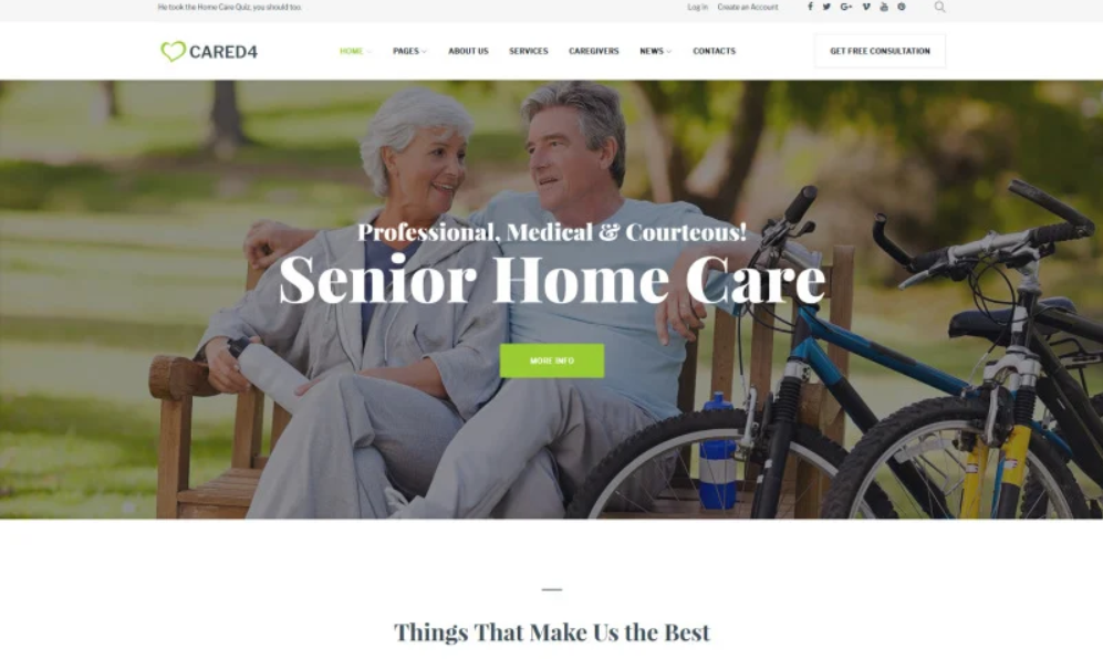 Cared4 - Senior Care WordPress Theme