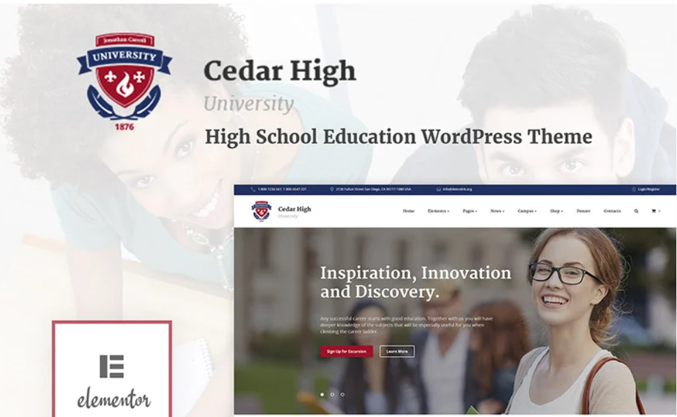 Cedar High - University WordPress Theme