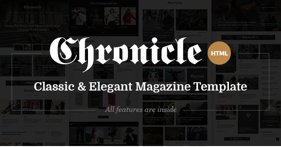 Chronicle - Premium News and Magazine HTML5 Template