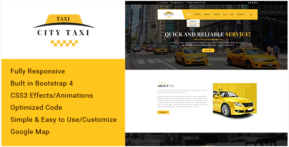 City taxi - Responsive HTML Template
