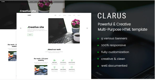 Clarus - Mobirise Responsive Business HTML Site Builder
