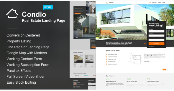 Condio - Real Estate Landing Page