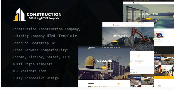 Construction - Construction Company, Building Company HTML Template