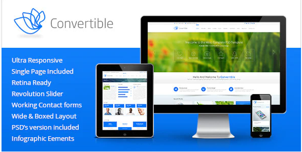 Convertible - Responsive HTML5 Template