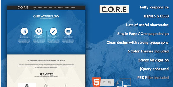 Core - OnePage HTML5