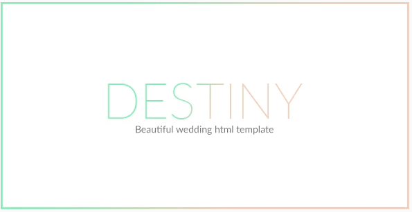 DESTINY - WEDDING HTML TEMPLATE