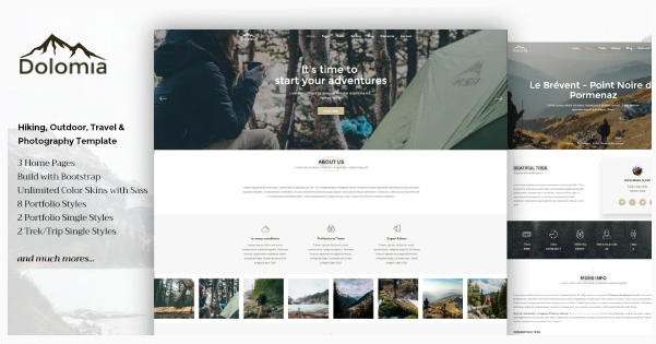 Dolomia - Hiking, Outdoor, Mountain Guide HTML Template