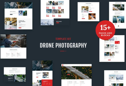 Product Image - Drone Media – Aerial Photography & Videography Elementor Template Kit