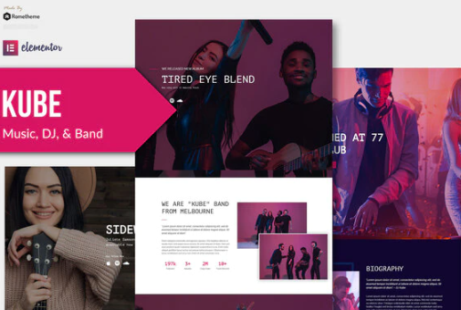 Product Image - Kube – Music Elementor Template Kit