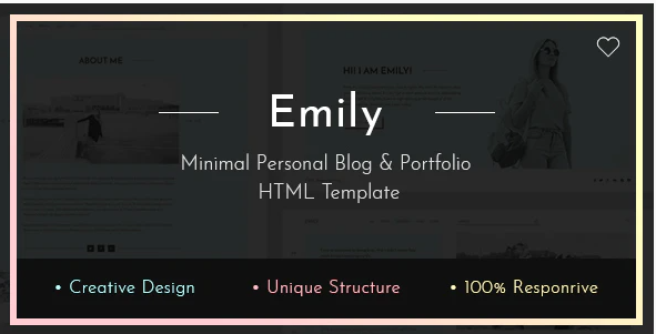 Emily — Personal Blog HTML Template