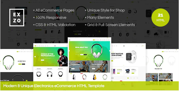 Exzo - Modern & Unique Electronics eCommerce HTML Template