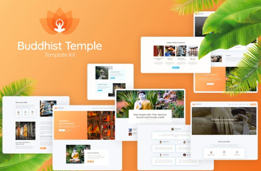 Product Image - Great Lotus – Buddhist Temple Template Kit