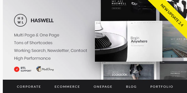 Haswell - Multipurpose One & Multi Page Template