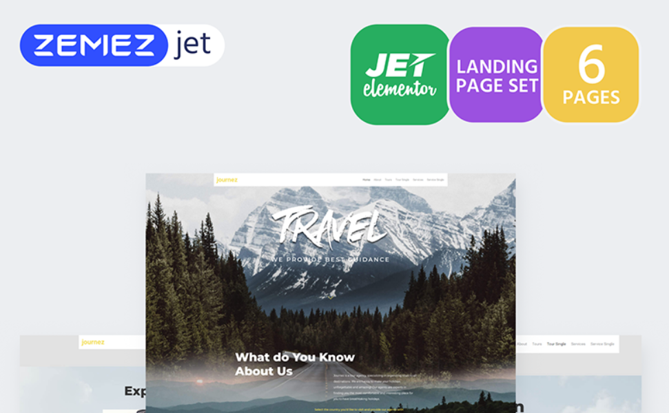 Hottrip - Travel Agency Jet Elementor Template