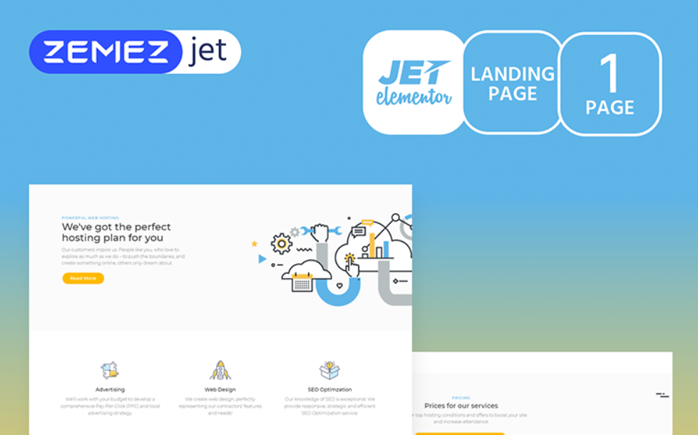 Hoztan - Hosting Jet Elementor Template
