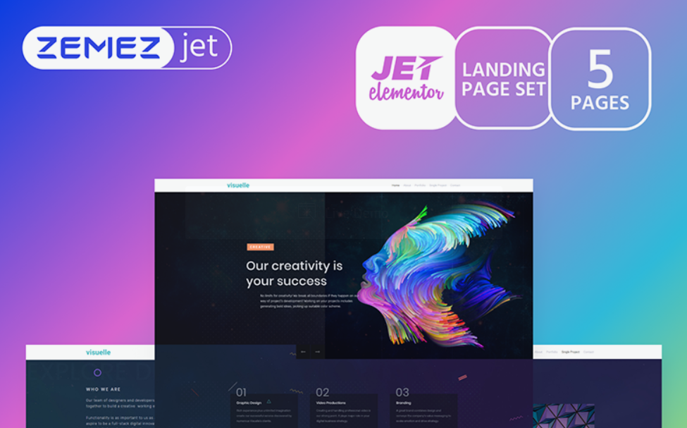 Imprezza - Creative Mondrianism Jet Elementor Template