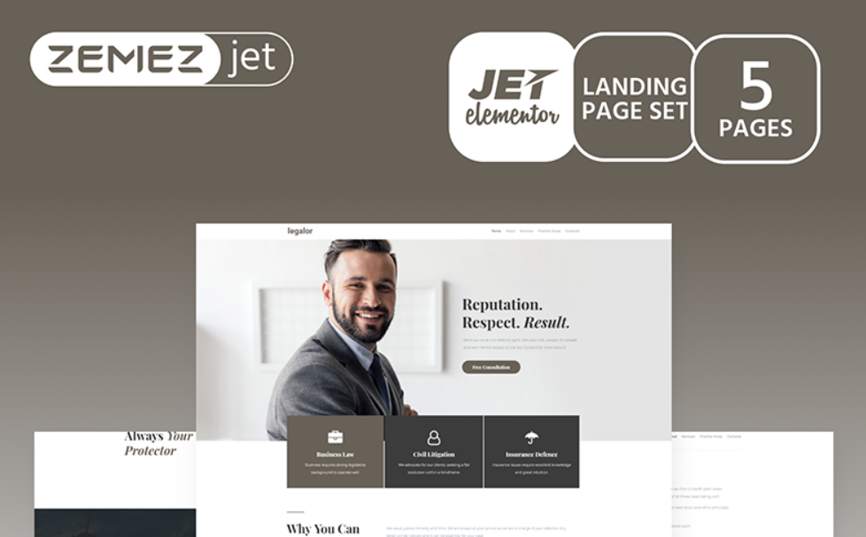 Juristos - Lawyer Jet Elementor Template