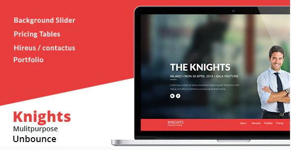 Knights Multipurpose UnbounceTemplate — Theme by Themeforest