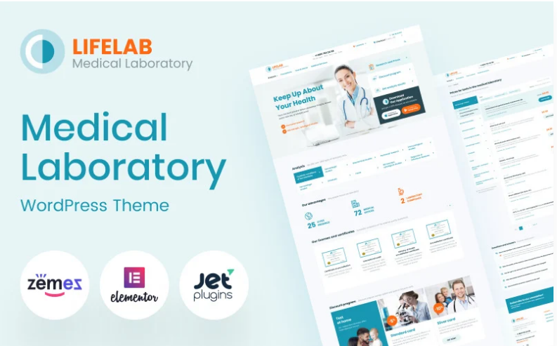 Product Image - LifeLab – Medical Laboratory WordPress Theme Product Image - LifeLab – Medical Laboratory WordPress Theme