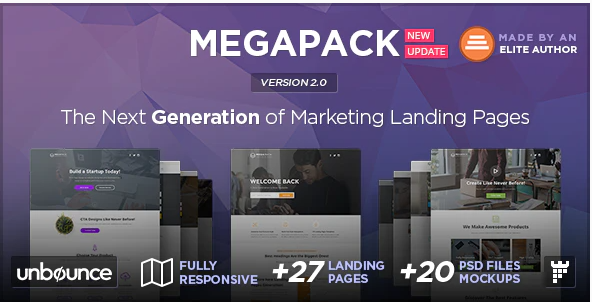 MEGAPACK – Multipurpose Unbounce Landing Pages Pack — Theme by Themeforest