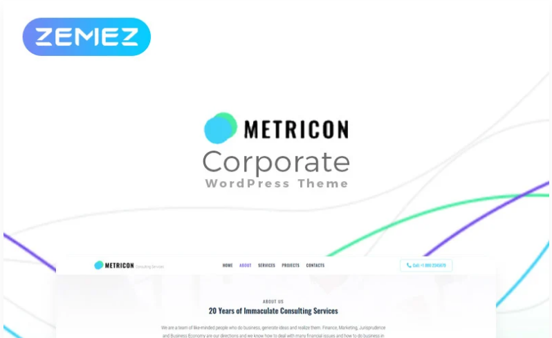 Metricon - Corporate Business Elementor WordPress Theme