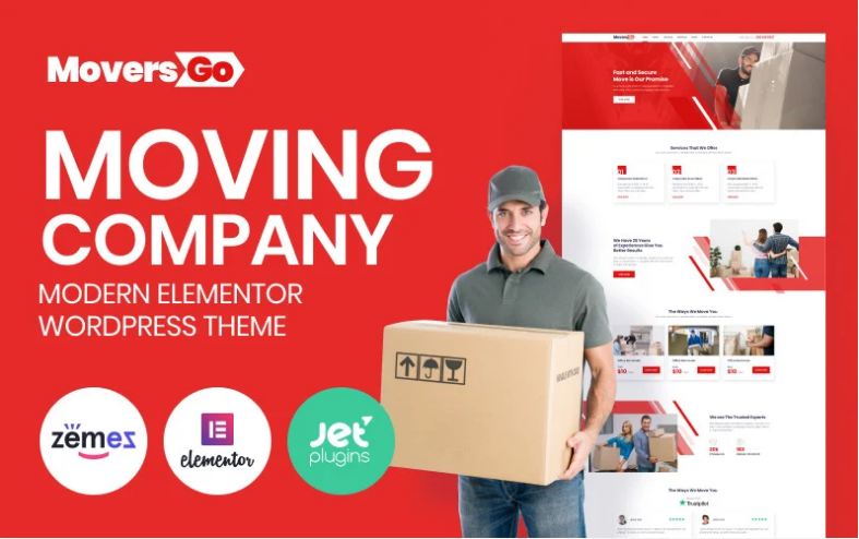 Product Image - MoversGo – Moving Company Modern Elementor WordPress Theme