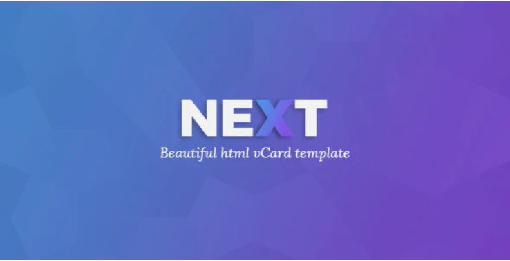 NEXt - Personal CV/Vcard Template