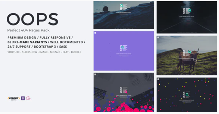 OOPS - Perfect 404 Pages Pack