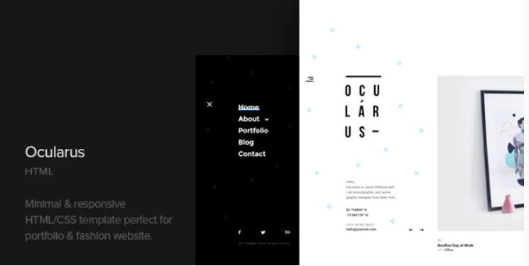 Ocularus - Minimal Photography Html Template